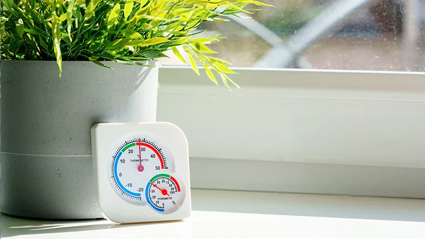 Image qui montre le taux d'humidité d'une pièce