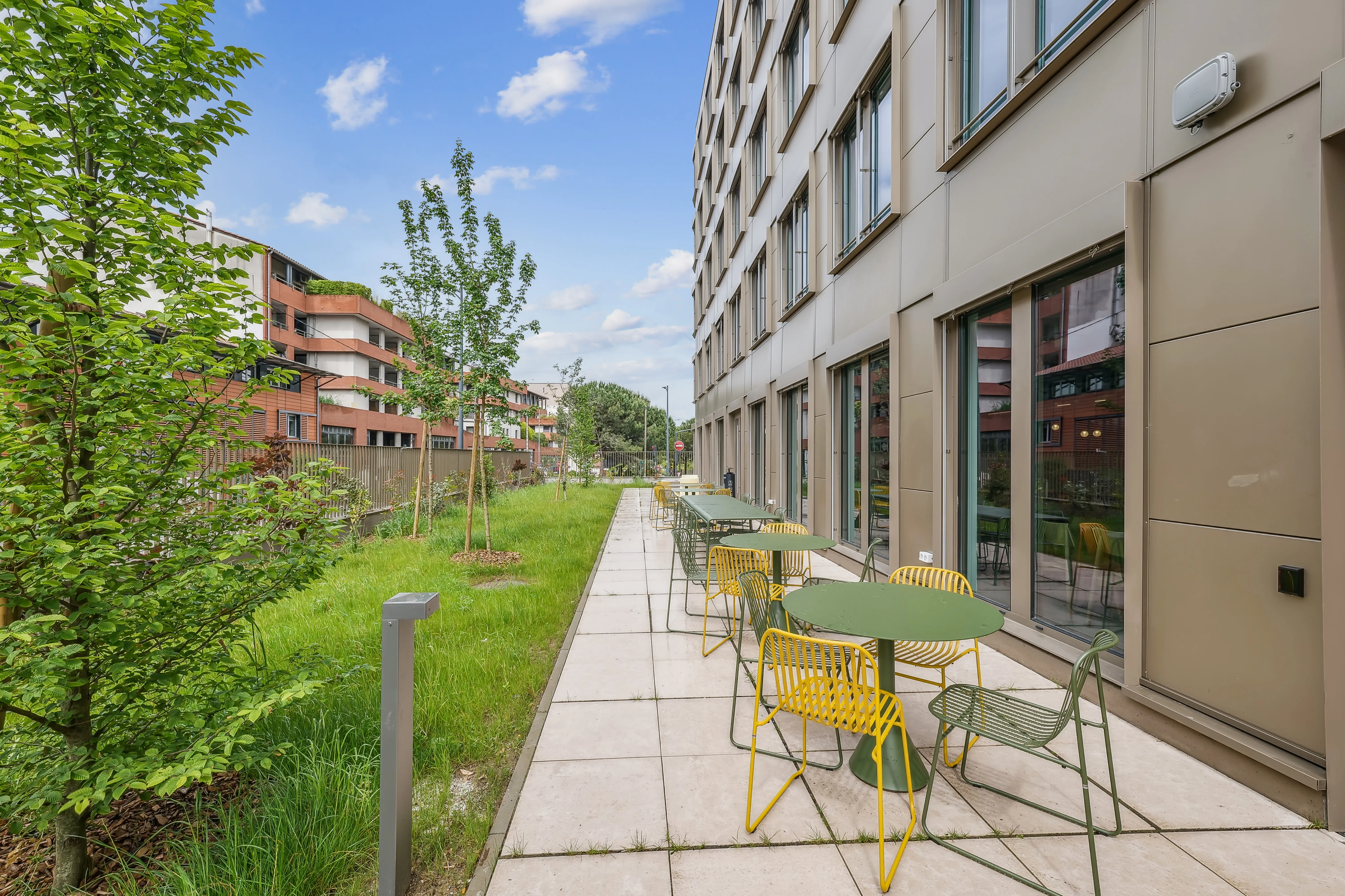 Vue extérieure en rez de jardin