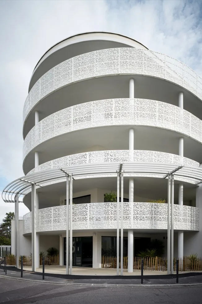 Façade extérieure arrondie