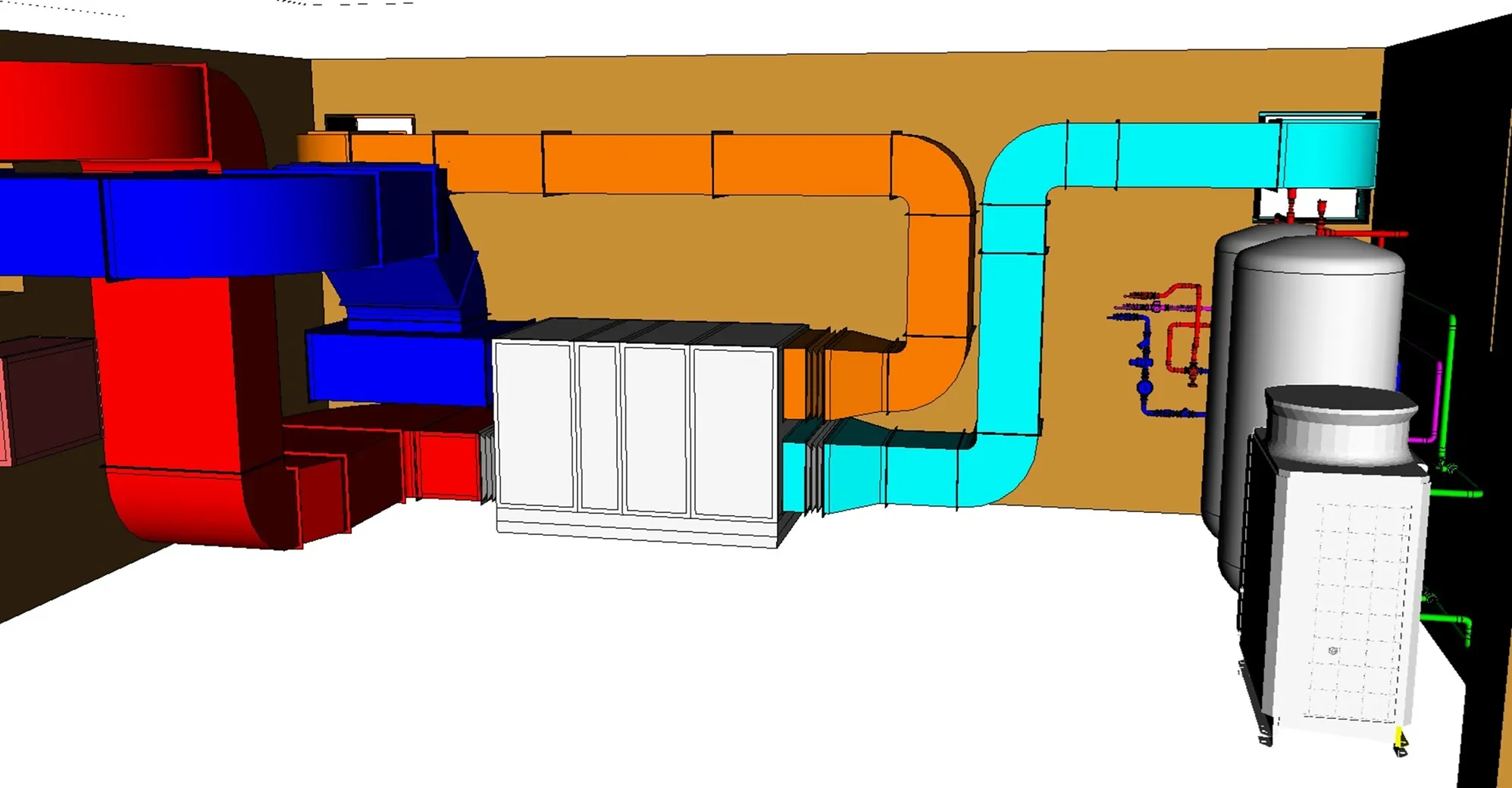 Image 3D de l'installation des ballons ECS