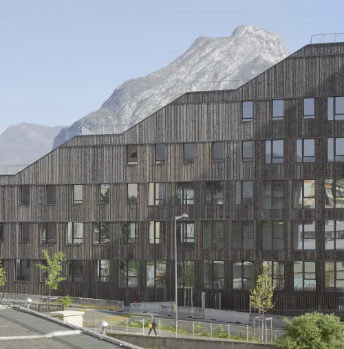 T3D25 - WOOD - Extérieur et montagnes - Crédit photo Vinci Immobilier, ECDM et Renaud Araud
