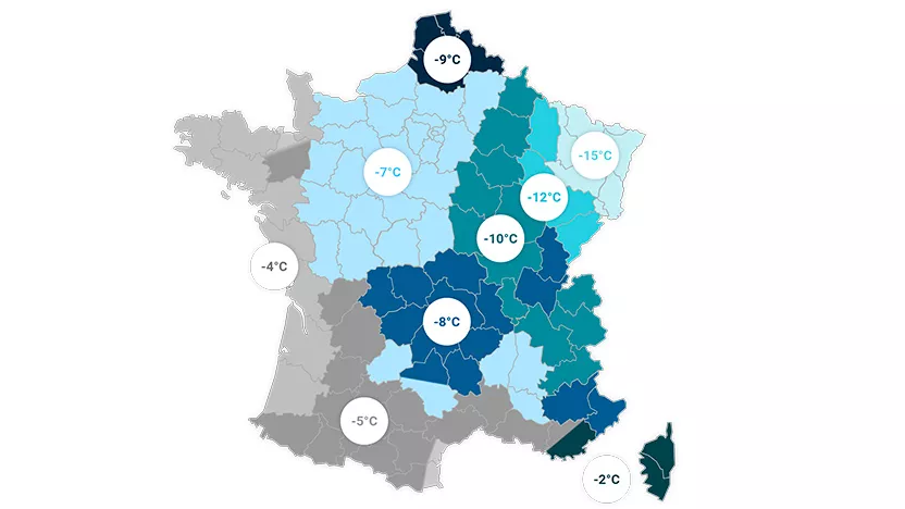 Temperatures base hiver