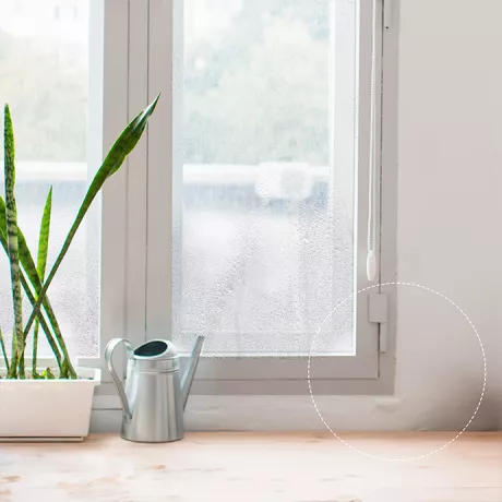 Image qui montre une fenêtre avec de la condensation